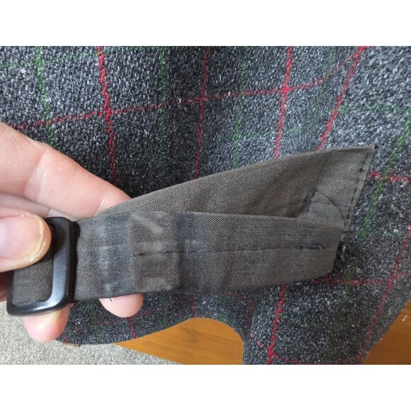 Vintage Johnson Woolen Mills Vest Size Large Wool Plaid Red Green Outdoor Zipper - Picture 11 of 12